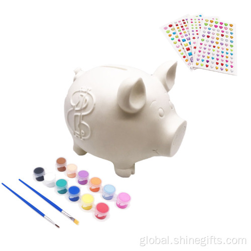 Paintable Piggy Bank Wholesale Good quality Non-toxic children drawing Supplier